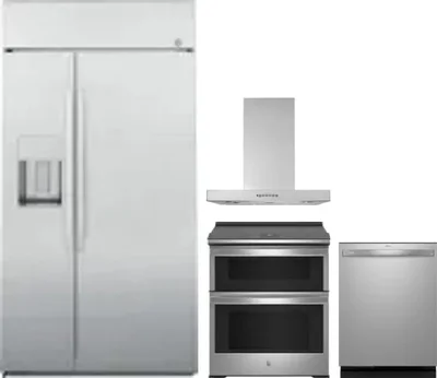 4 Piece Package Includes Refrigerator, Range, Hood And Dishwasher